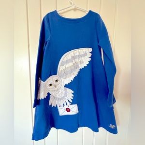 Harry Potter & Mini Boden Hedwig the Owl Dress. Cotton. Size 9/10Y.